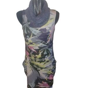Smash Abstract Turtleneck Sleeveless Dress Sz.L